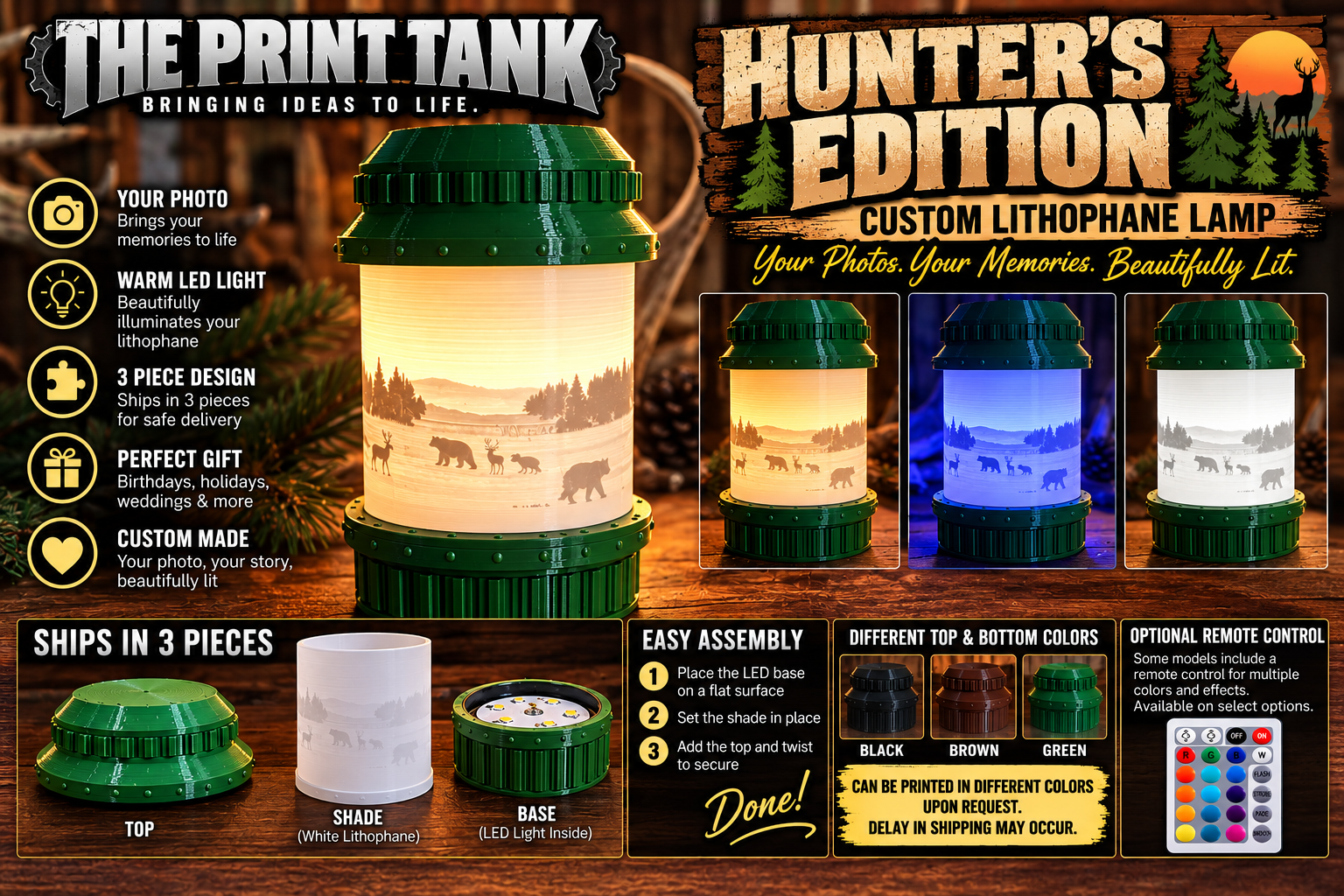 Lithophane Lamp – Hunter's Edition
